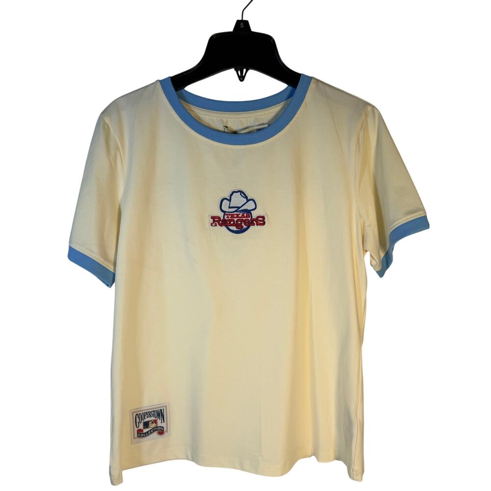 Texas Rangers Cooperstown Collection Ringer T-Shirt – Women’s M - Picture 2 of 8
